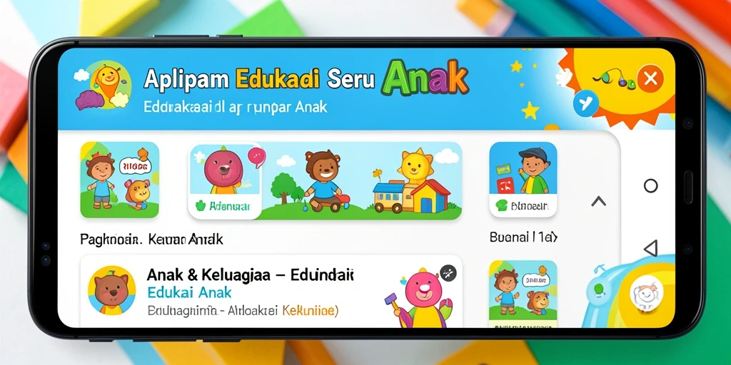 Tampilan antarmuka interaktif aplikasi Edukasi Anak 116X.