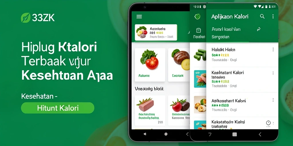 Antarmuka user-friendly aplikasi Hitung Kalori 33ZK.