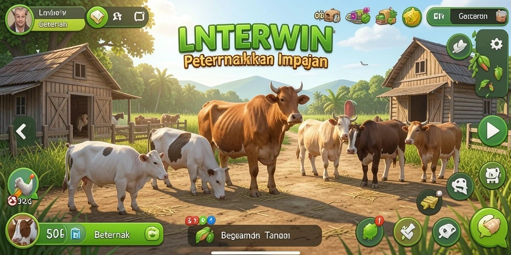 Tampilan antarmuka LNTERWIN yang menarik dan interaktif.