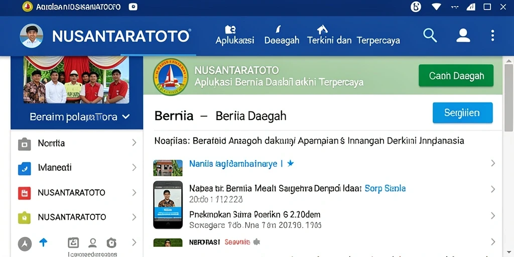 Tampilan antarmuka aplikasi NUSANTARATOTO yang informatif dan user-friendly.