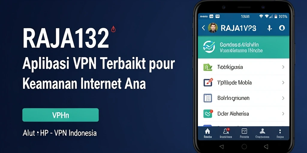 Tampilan antarmuka RAJA132 dengan fitur VPN yang mudah diakses.
